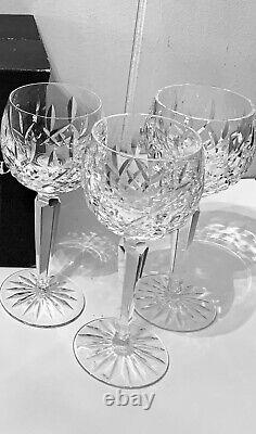 Waterford LISMORE Vintage Hock Wine Glasses 7 3/8 set of 2