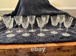 Waterford Lismore Crystal White Wine Glasses Set Of 10
