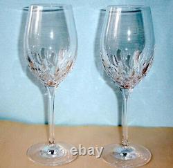 Waterford Lismore Essence Crystal White Wine 2 Piece Set 9.5H #143782 New