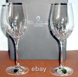 Waterford Lismore Essence Crystal White Wine 2 Piece Set 9.5H #143782 New