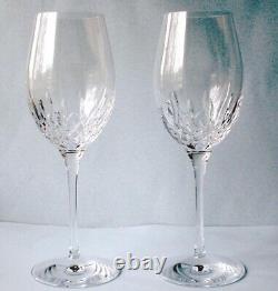 Waterford Lismore Essence Crystal White Wine 2 Piece Set 9.5H #143782 New