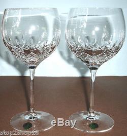 Waterford Lismore Essence Set of 2 Balloon Wine Glasses Made/Germany #143784 NEW