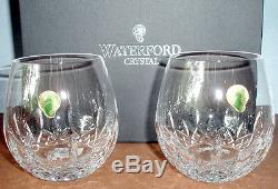 Waterford Lismore Nouveau Light Red Wine Stemless SET/2 Glasses 136878 12oz New