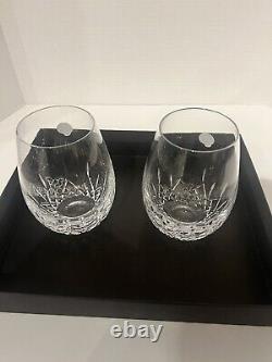 Waterford Lismore Nouveau Stemless Wine Deep Red Set Of 2 Nemacolin engraved NEW