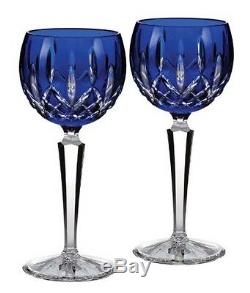 Waterford Lismore Prestige Cobalt Blue SET/2 Wine Hock Cased Crystal #156170 New