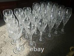 Waterford Marquis Laurent Set of (24) 7 Wine Glasses & 8.5 Fluted Champagne