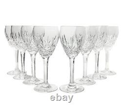 Waterford (Marquis) Laurent Set of 8 Crystal Wine Glasses 7 1/8 6oz Signed