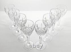 Waterford (Marquis) Laurent Set of 8 Crystal Wine Glasses 7 1/8 6oz Signed