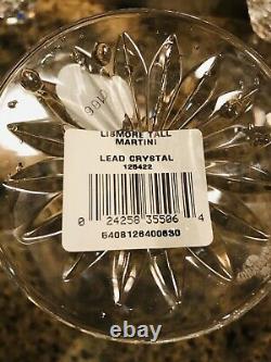 Waterford RARE Lismore CONTEMPORARY GIGANTIC Martini Glass Set of 2. #125422