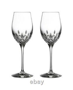 Waterford crystal Essence White wine glasses lismore 11.8 Oz Capacity Set Of 2