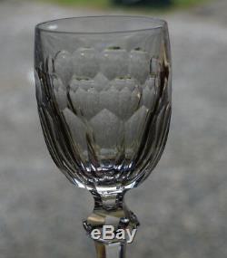 Waterford cut crystal Curraghmore set of 8 6.25 white wine stem glasses signed