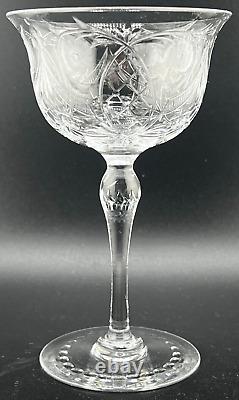 Webb Corbett Crystal Floral Wine Glass Set Of 11
