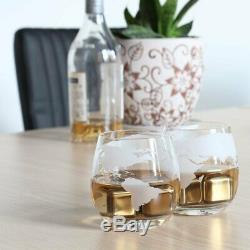Whiskey Decanter SET 1000ml0f Liquor Scotch Wine /Globe World Glasses Stone Gift