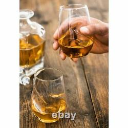 Whiskey Glass Gift Set of 2 Rocking Whiskey Glasses Tilting Tumblers Bar Wine UK