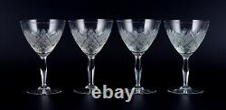 Wien Antik, Lyngby Glas, Denmark. Set of four clear red wine glasses