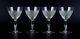 Wien Antik, Lyngby Glas, Denmark. Set of four clear red wine glasses