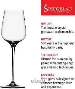 Willsberger White Wine Glasses, Set of 4, European-Made Lead-Free Crystal, Class