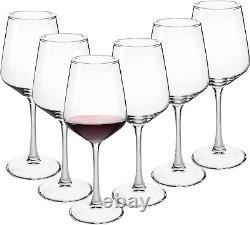 Wine Glasses Set of 6, 12 Oz Durable Red White Wine Glasses for Wedding, Party