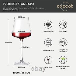 Wine Glasses Set of 6, Crystal White Wine Glasses, Red Wine Glass Set, Long Stem Wi
