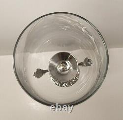 X4 Halloween Skeleton Body Hand Wine Glasses Silver Clear Glass Set of 4