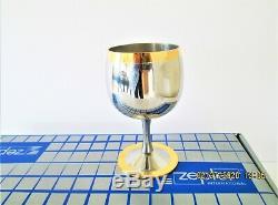 Zepter 24 K Gold Plated Luxury Stainless 18/10 6 -Wine Glass Drinking Set Italy